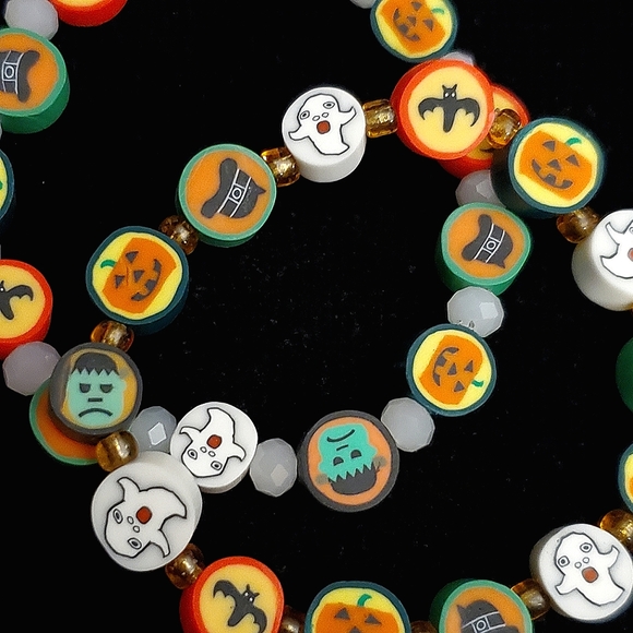 Choice of 2 Halloween 🎃 polymer clay handmade bracelets. - Picture 2 of 5